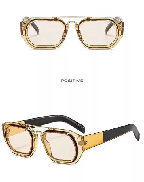 Electric Visual Glasses Electric Visual Yellow Frame Retro Style Sunglasess Streetwear