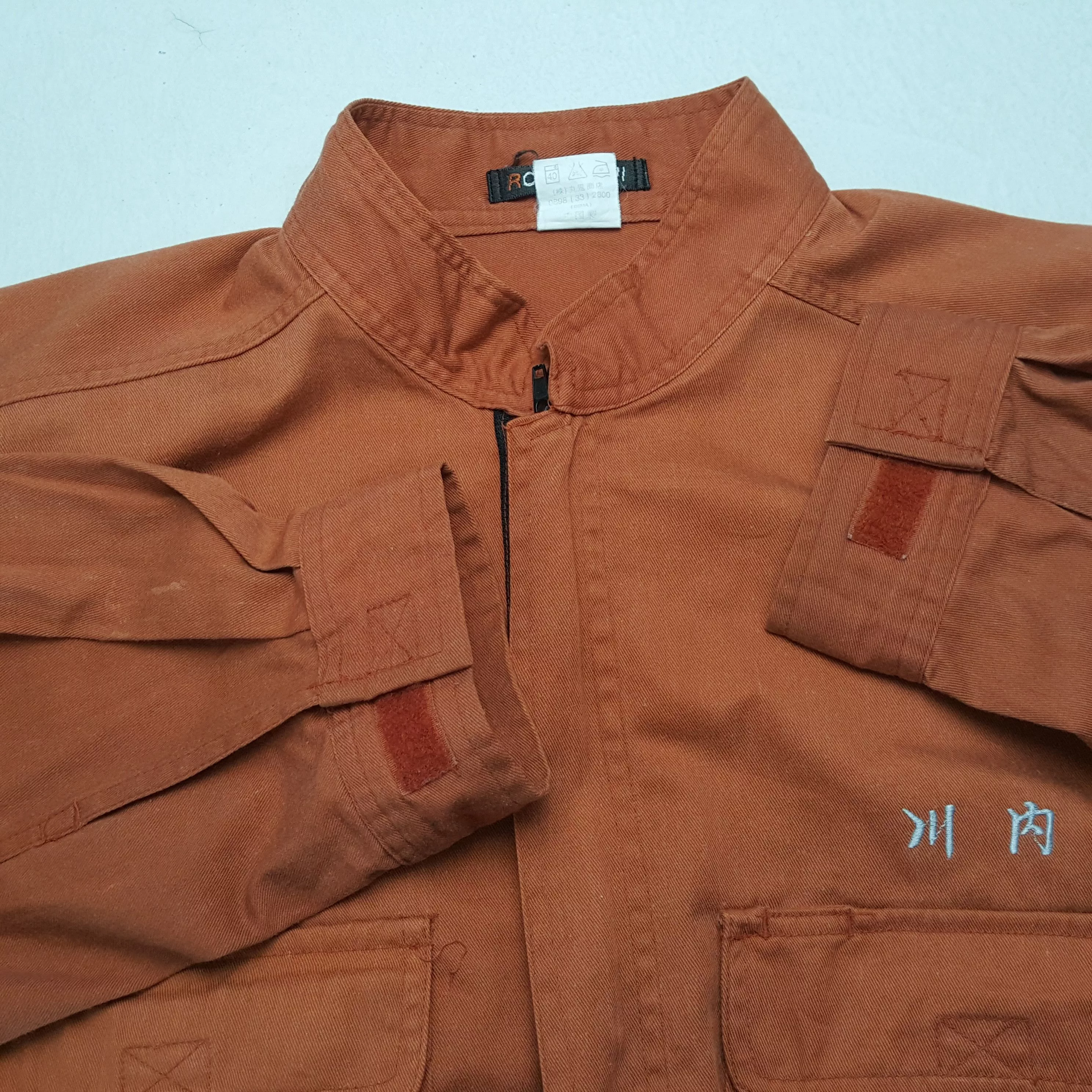 Nirvana Light Jackets Nirvana × Vintage NIRVANA MICHELIN Workwear Style Coverall Jacket Orange