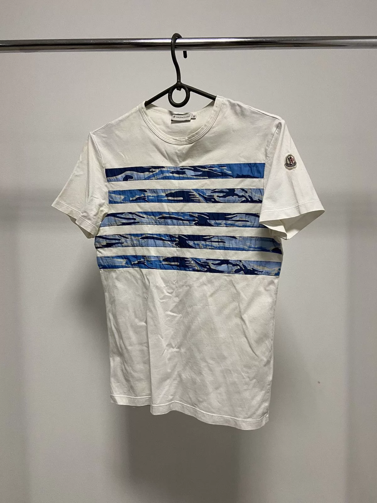 Moncler Short Sleeve T Shirts Moncler × Vintage Moncler Vintage T Shirt Big Logo Print Luxury y2k White