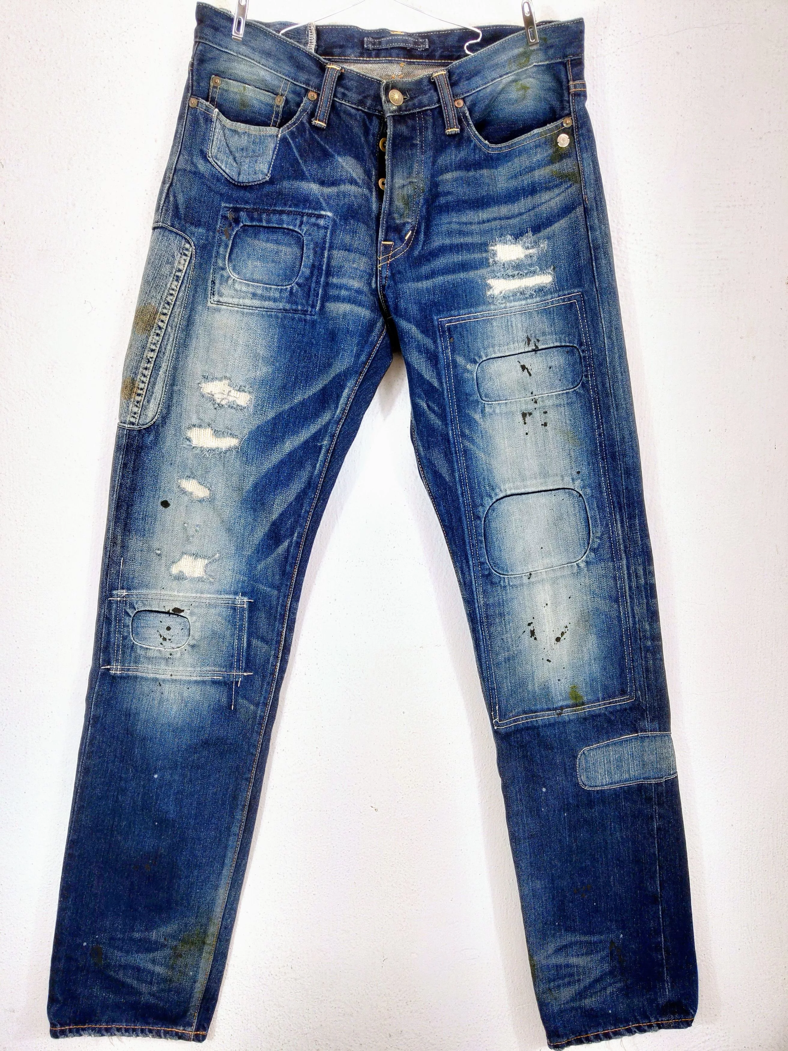Maison MIHARA YASUHIRO Denim Maison MIHARA YASUHIRO Miharayasuhiro Patchwork Selvedge jeans Blue Vintage