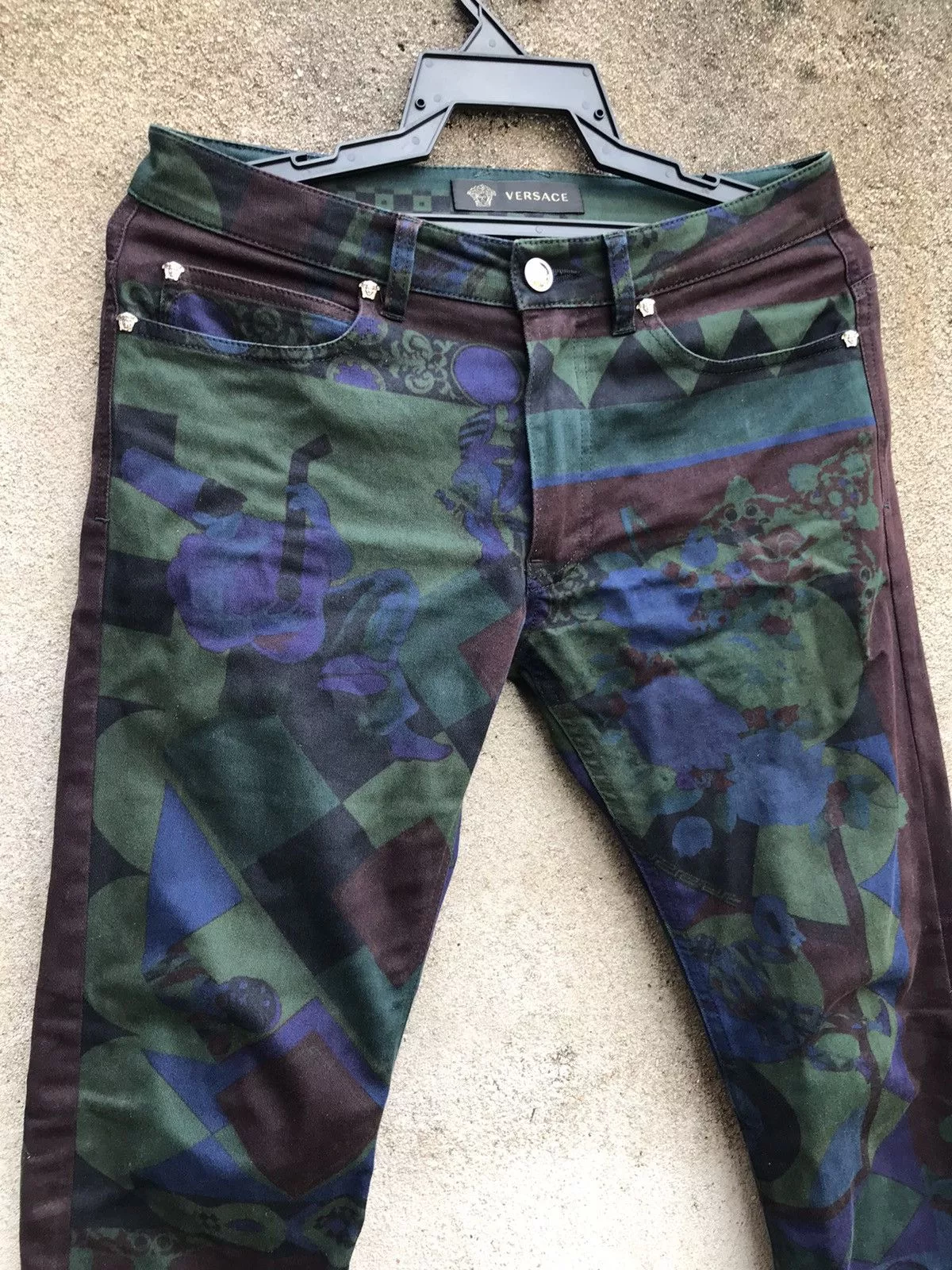 Versace Casual Pants Versace × Versace Jeans Couture Rare Gianni Versace jeans Couture Fullprint Vintage Pants Green