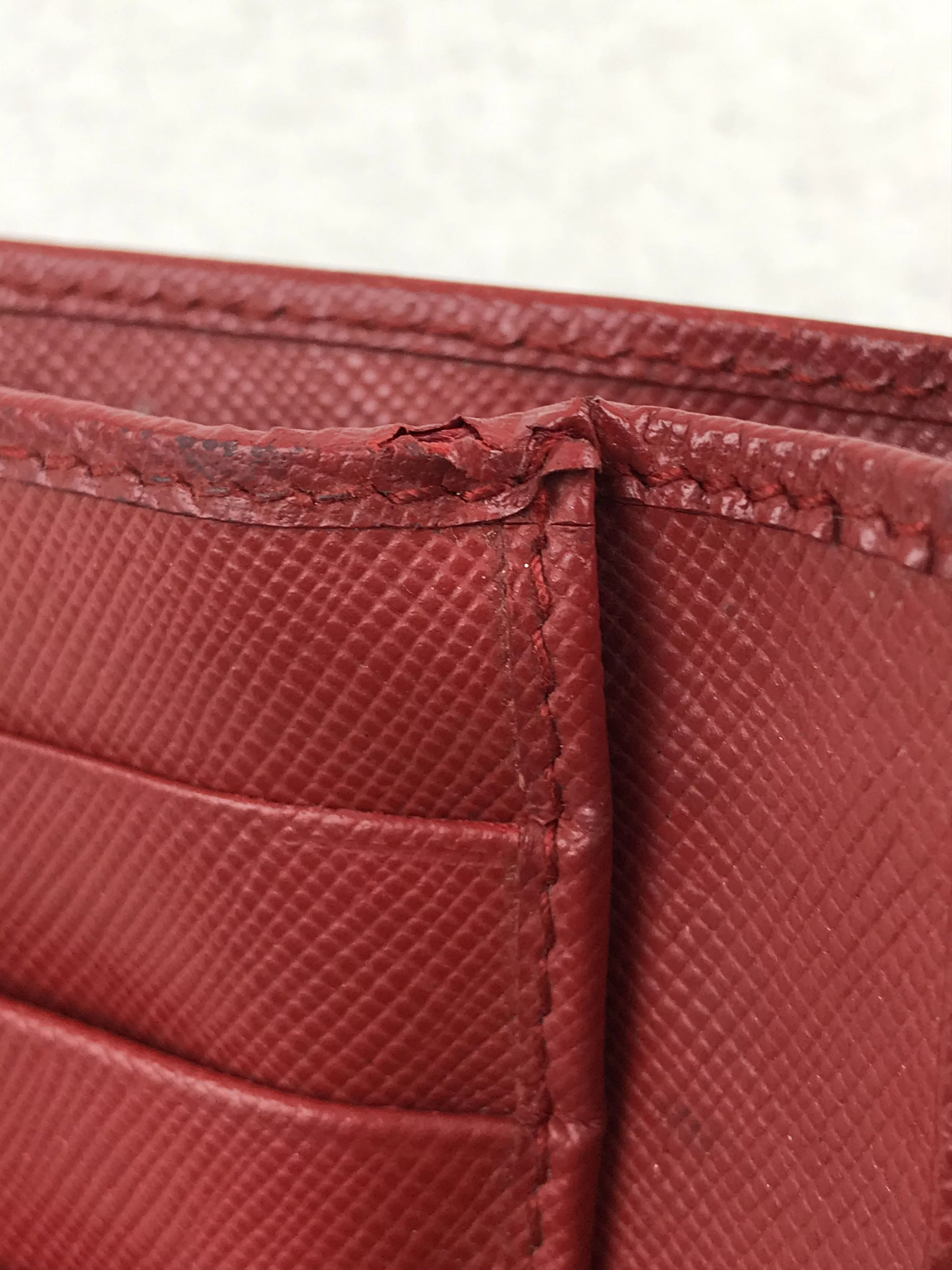 Prada Wallets Prada × Vintage Vintage Prada Red Logo Trifold Wallet Luxury