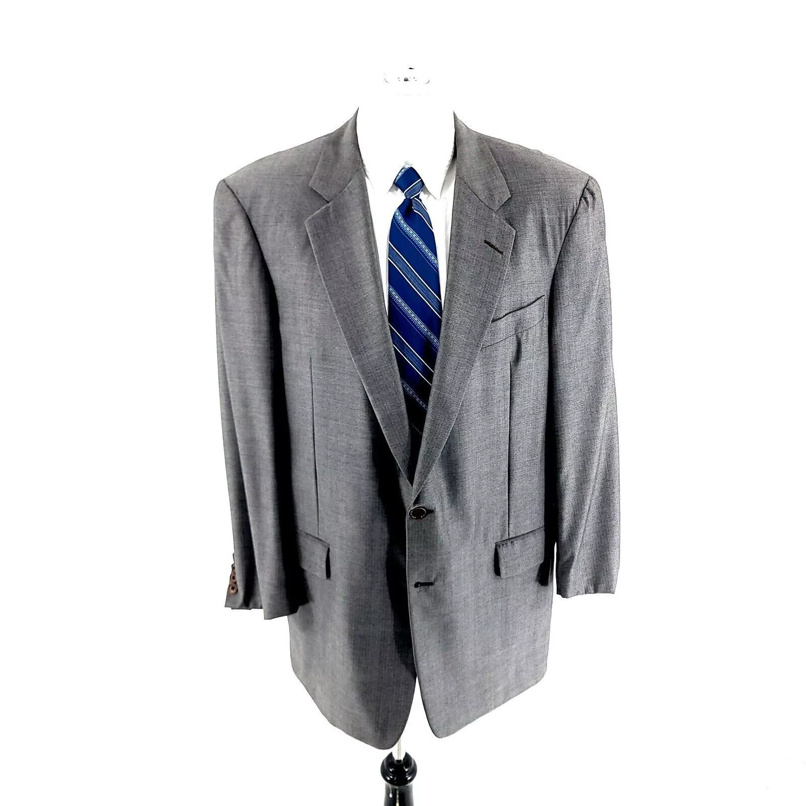 Hickey Freeman Blazers Hickey Freeman Neiman Marcus Wool 2 Button Gray Herringbone