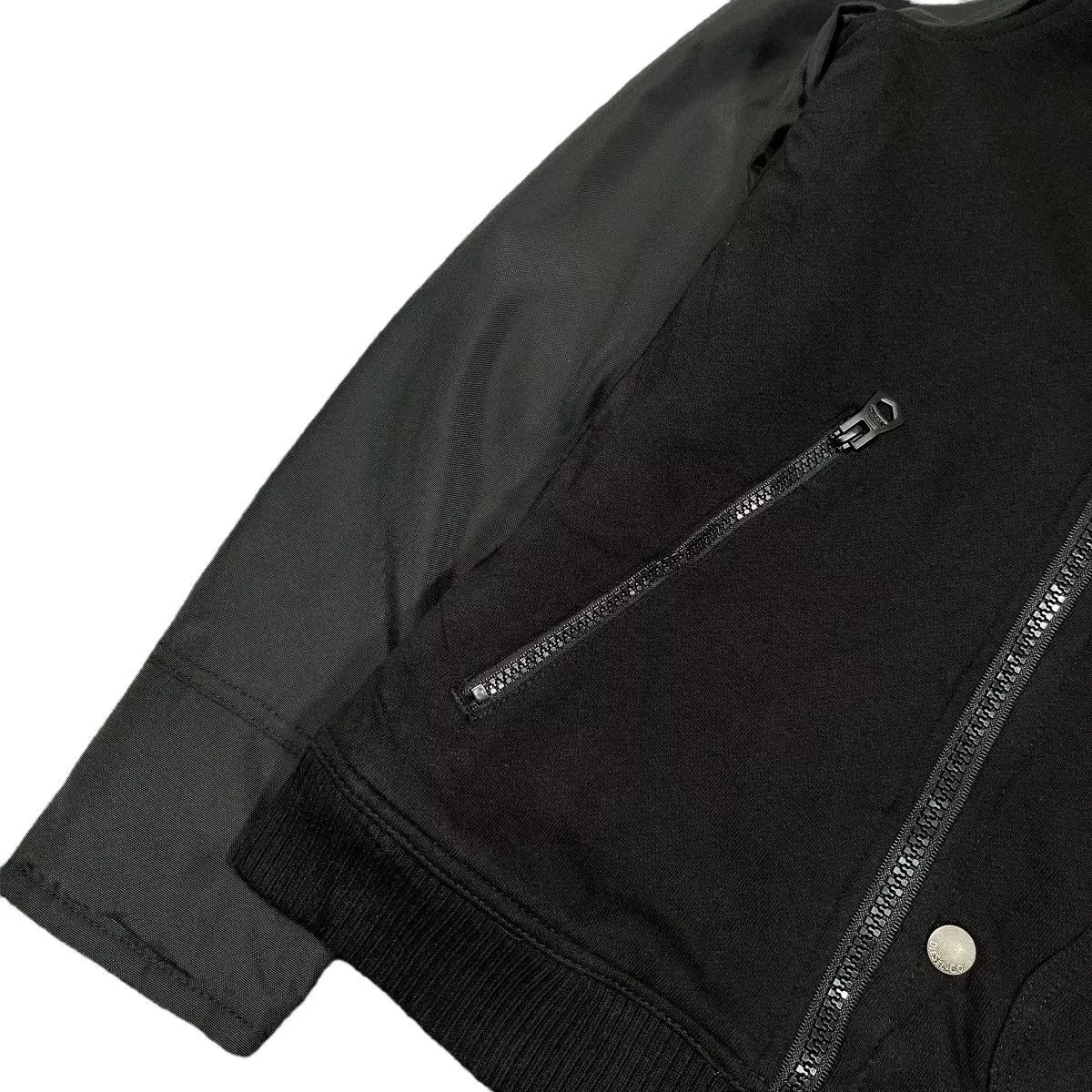 Diesel Light Jackets Diesel Biker Punk Hybrid Nylon Jacket Black
