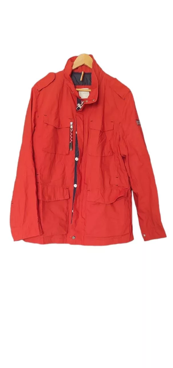 Bugatti Jackets BUGATTI Light Orange Jacket Full Zip 4 Pockets Made Germany