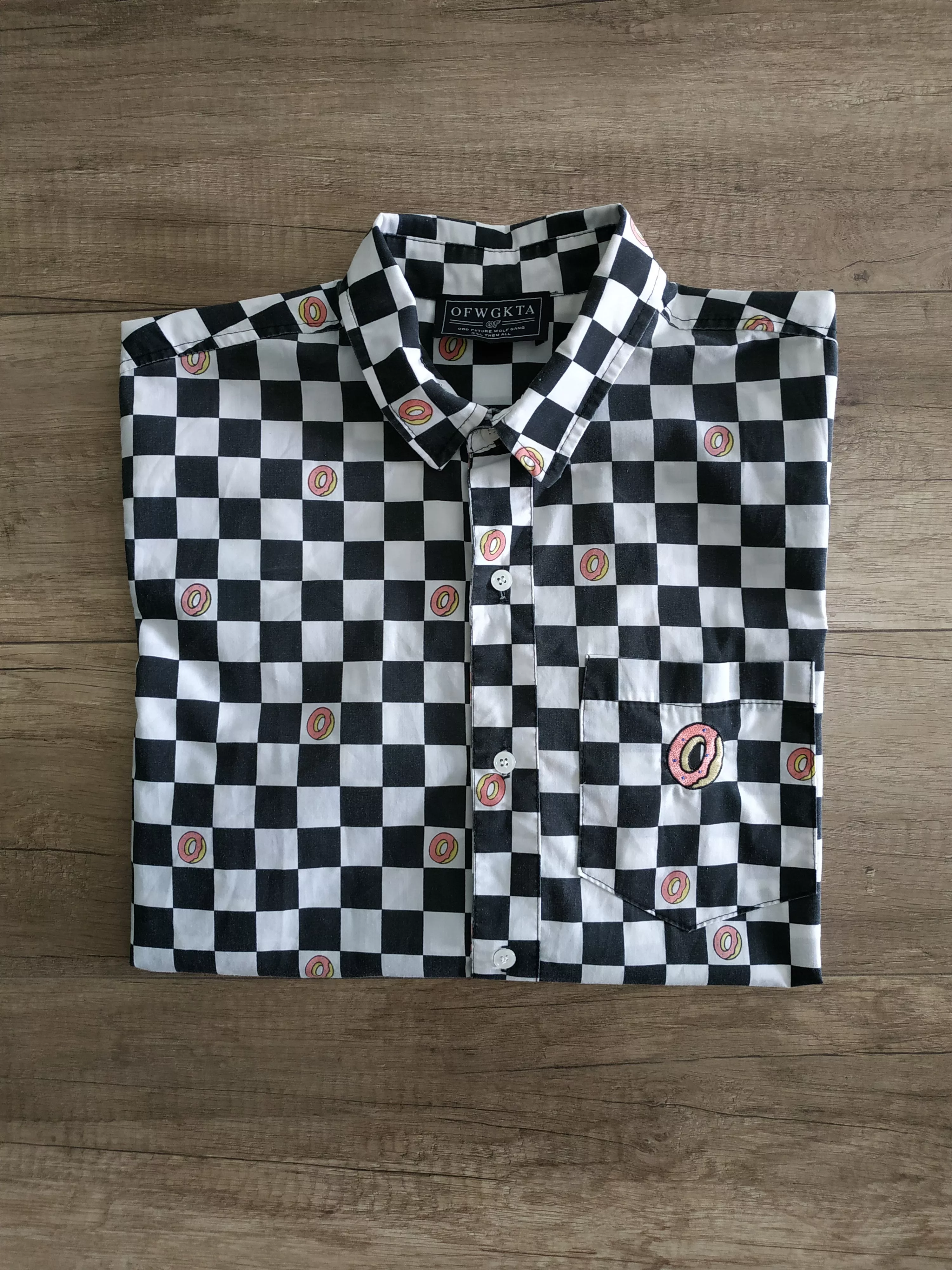 Golf Wang Shirts Button Ups Golf Wang × Odd Future × Tyler The Creator Odd Future Golf Wang Men's Button Up Shirt, s. L/XL White