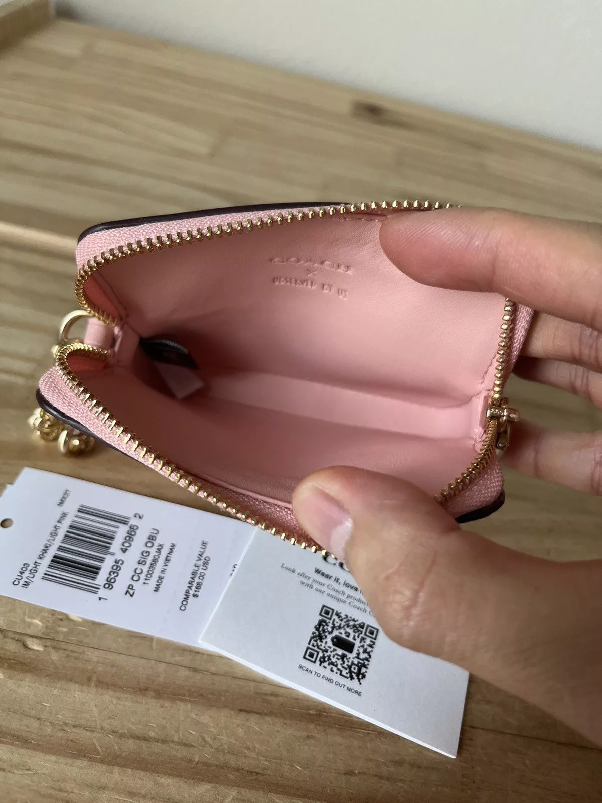 Coach Wallets Coach Card Case Pink