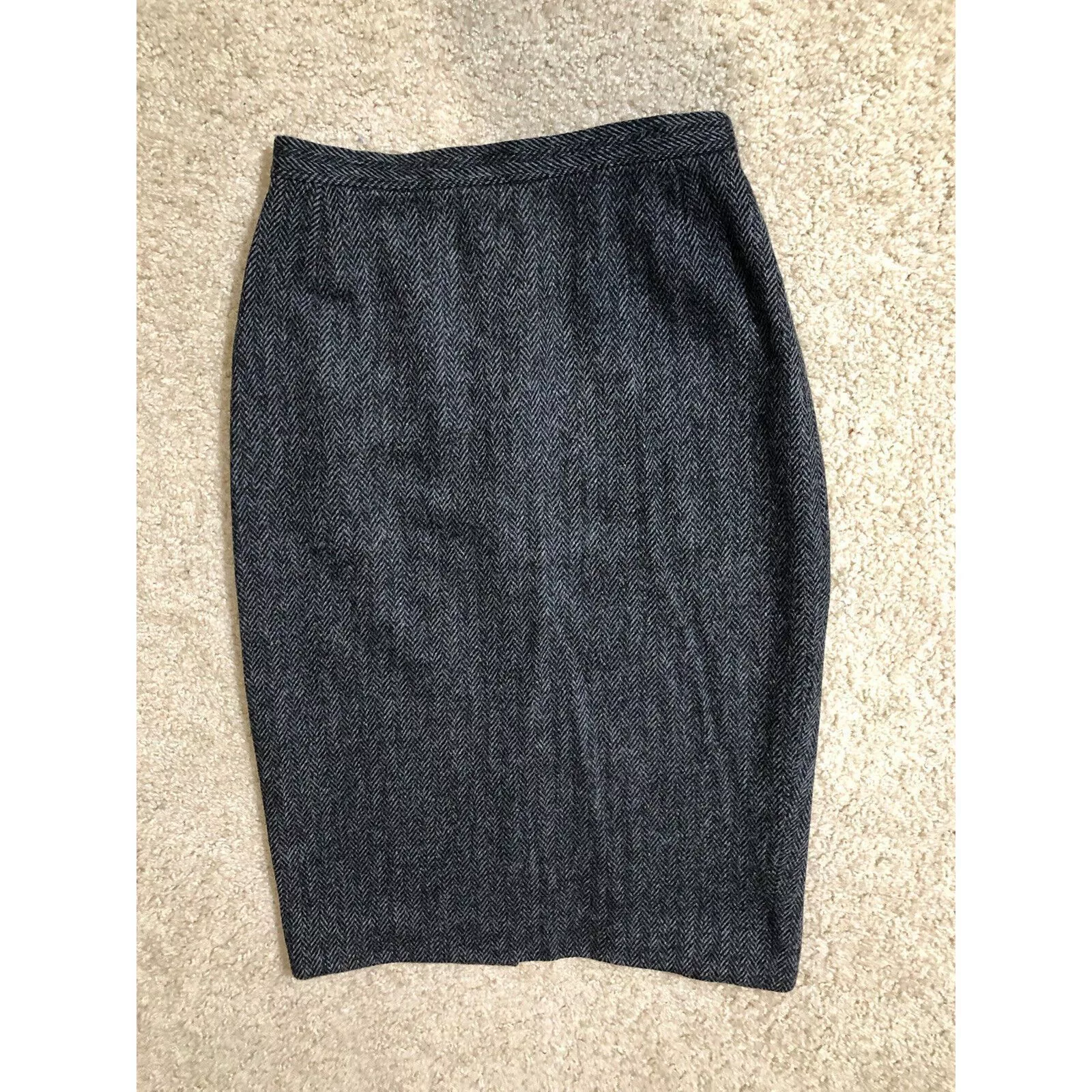 Dolce & Gabbana Mini Skirts DOLCE & GABBANA Black Grey Pencil Skirt Size 42 Made In Ital Gray