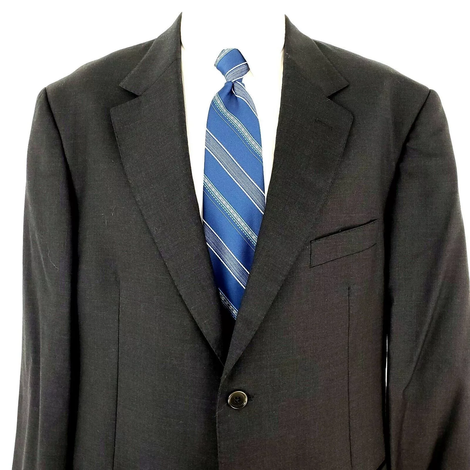 Pronto Uomo Blazers Pronto Uomo Super 120s Wool 2 Button Blazer 44L Gray Italy S