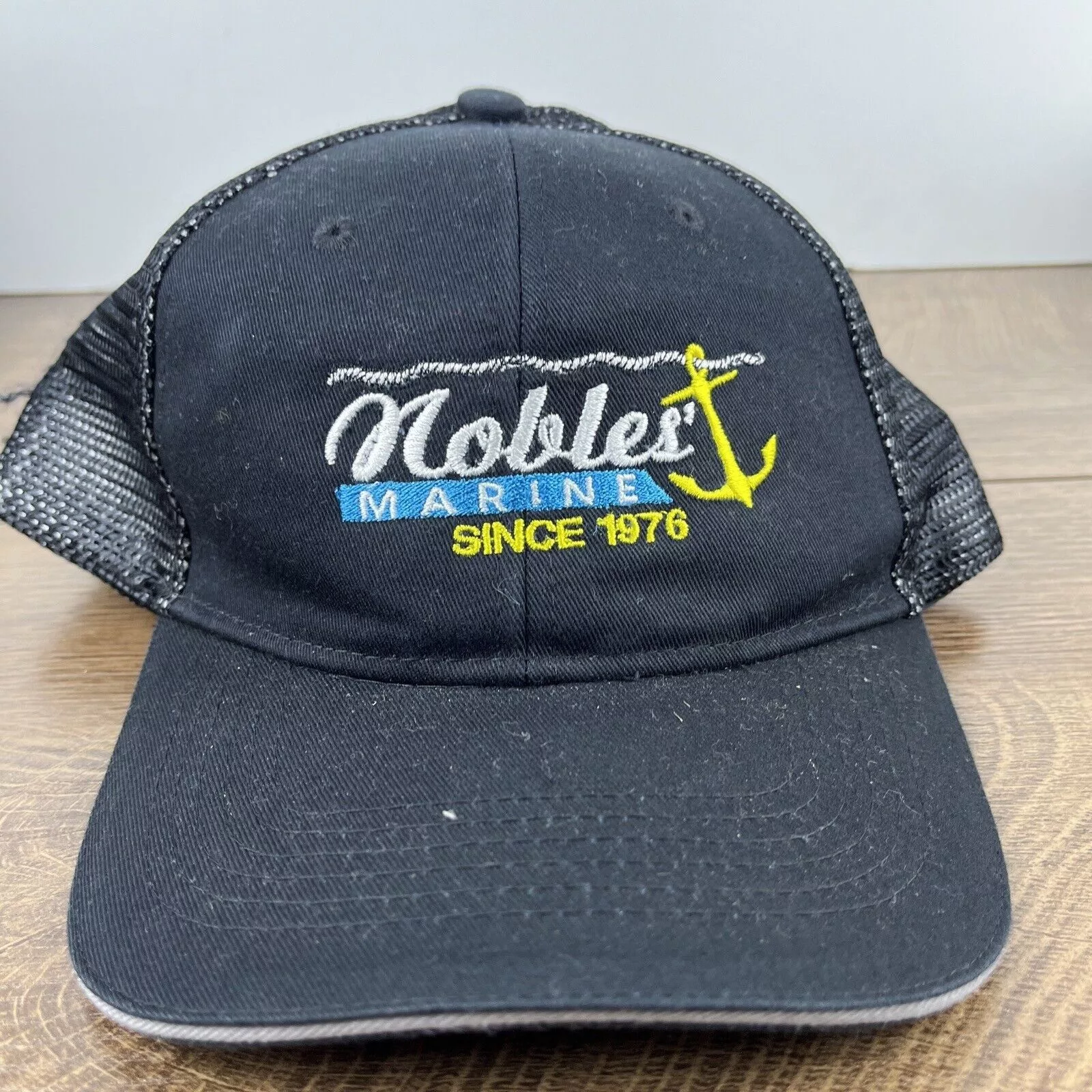 Other Hats Other Noble Marine Hat 1976 Noble Black Hat Adjustable Snapback Ad