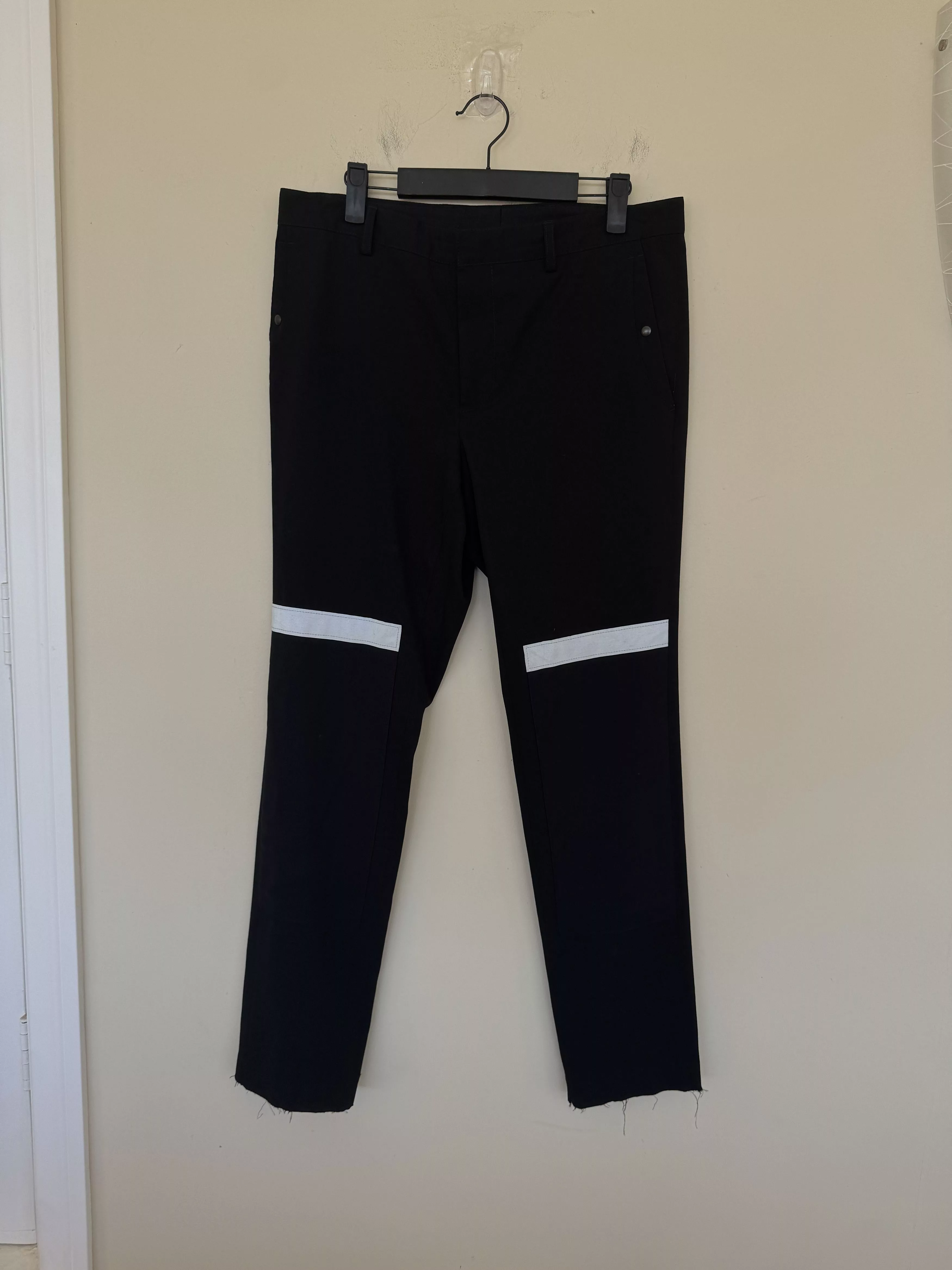 Lanvin Cropped Pants Lanvin Reflective Runway Trousers Black
