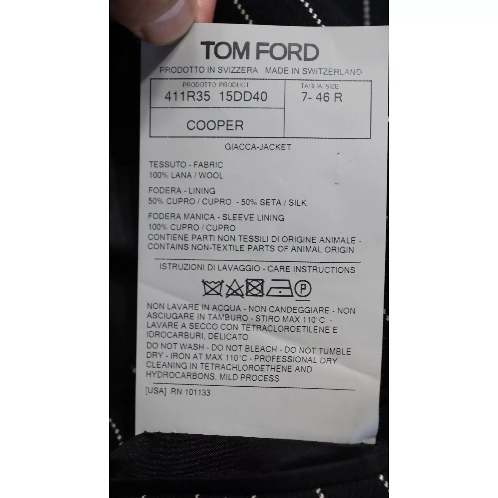Tom Ford Light Jackets Tom Ford o1rshd1 Cooper Stripe Blazer Jacket in Black/White