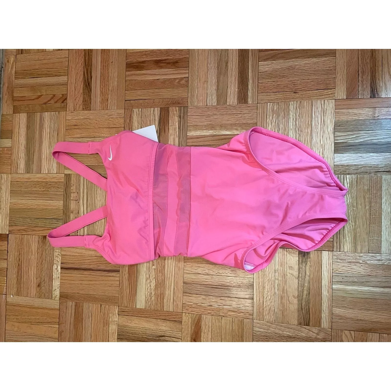 Nike Miscellaneous Nike Bathing Suit- One Piece with Mesh Panels - Size Small Pink