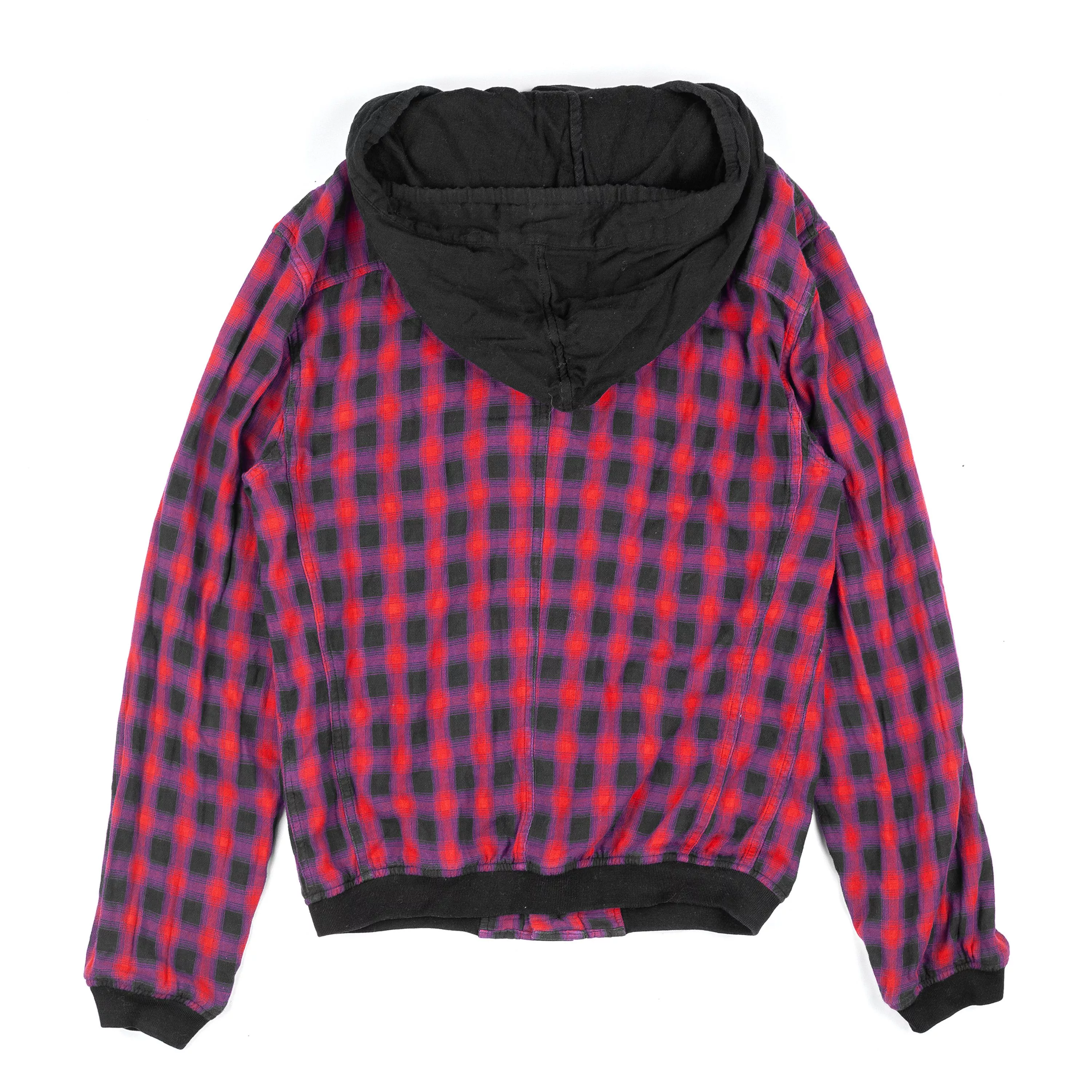Marithe + Francois Girbaud Light Jackets Marithe + Francois Girbaud Marithé François Girbaud Checked Hooded Shirt (S) Multi