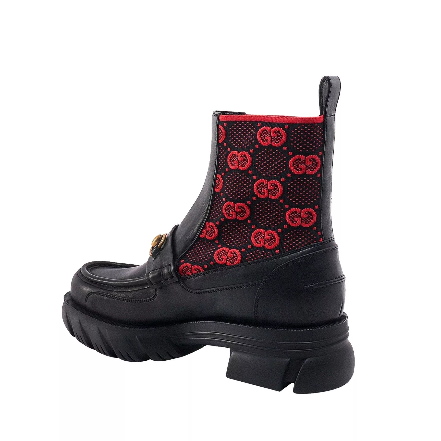 Gucci Boots Gucci GG Jersey Boot with Horsebit Black