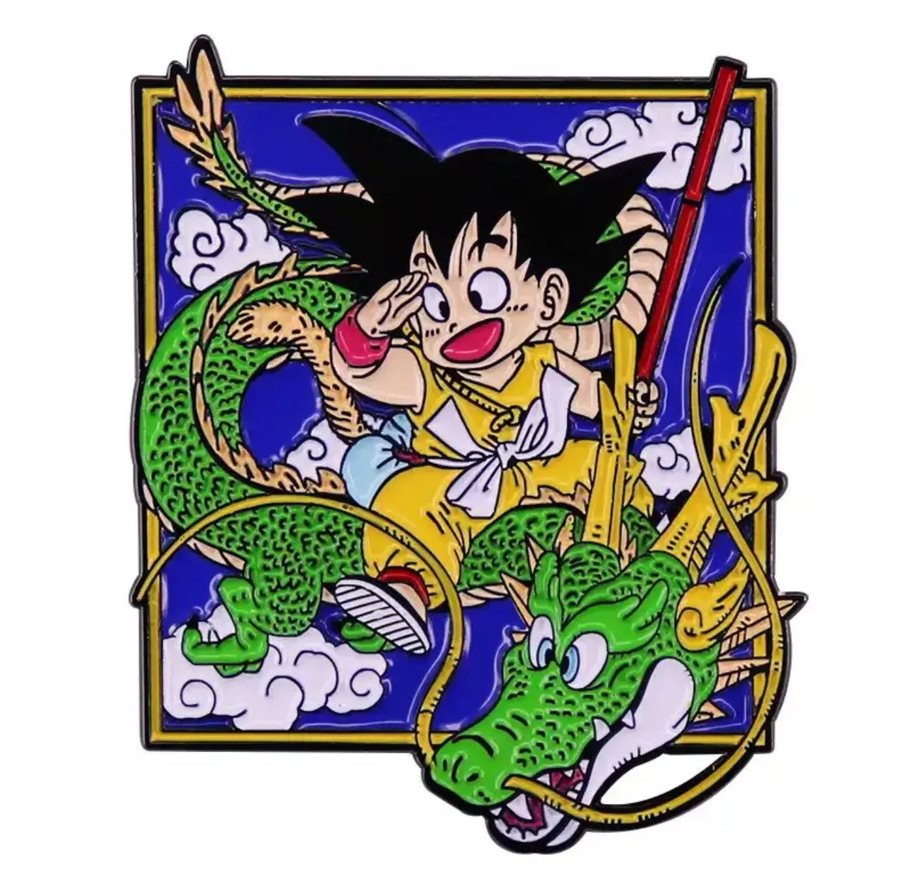 Vintage Miscellaneous Vintage Enamel Pin Hero With Green Dragon Master Streetwear