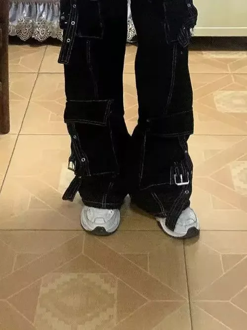 Other Denim Other Baggy Cargo Techwear Hippie Pants Black Avant-Garde