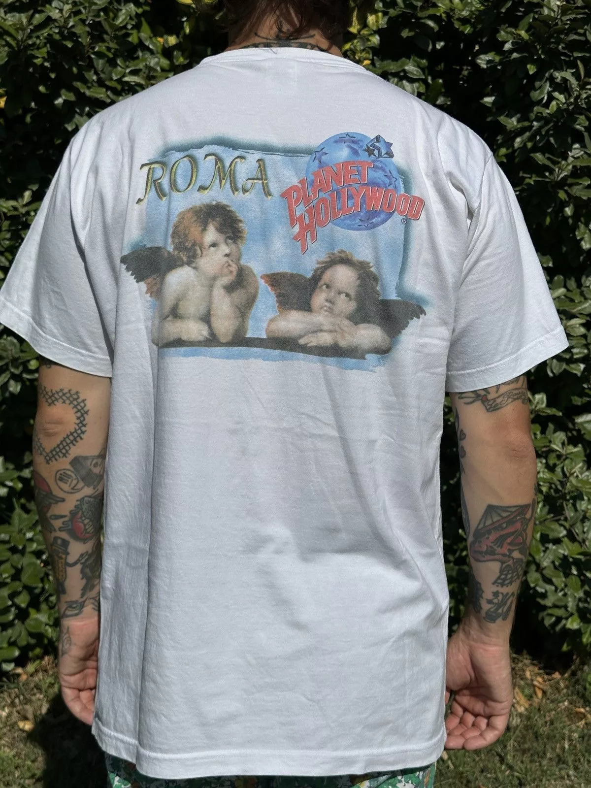 Planet Hollywood Short Sleeve T Shirts Planet Hollywood × Vintage Vintage Planet Hollywood Rome t-shirt White