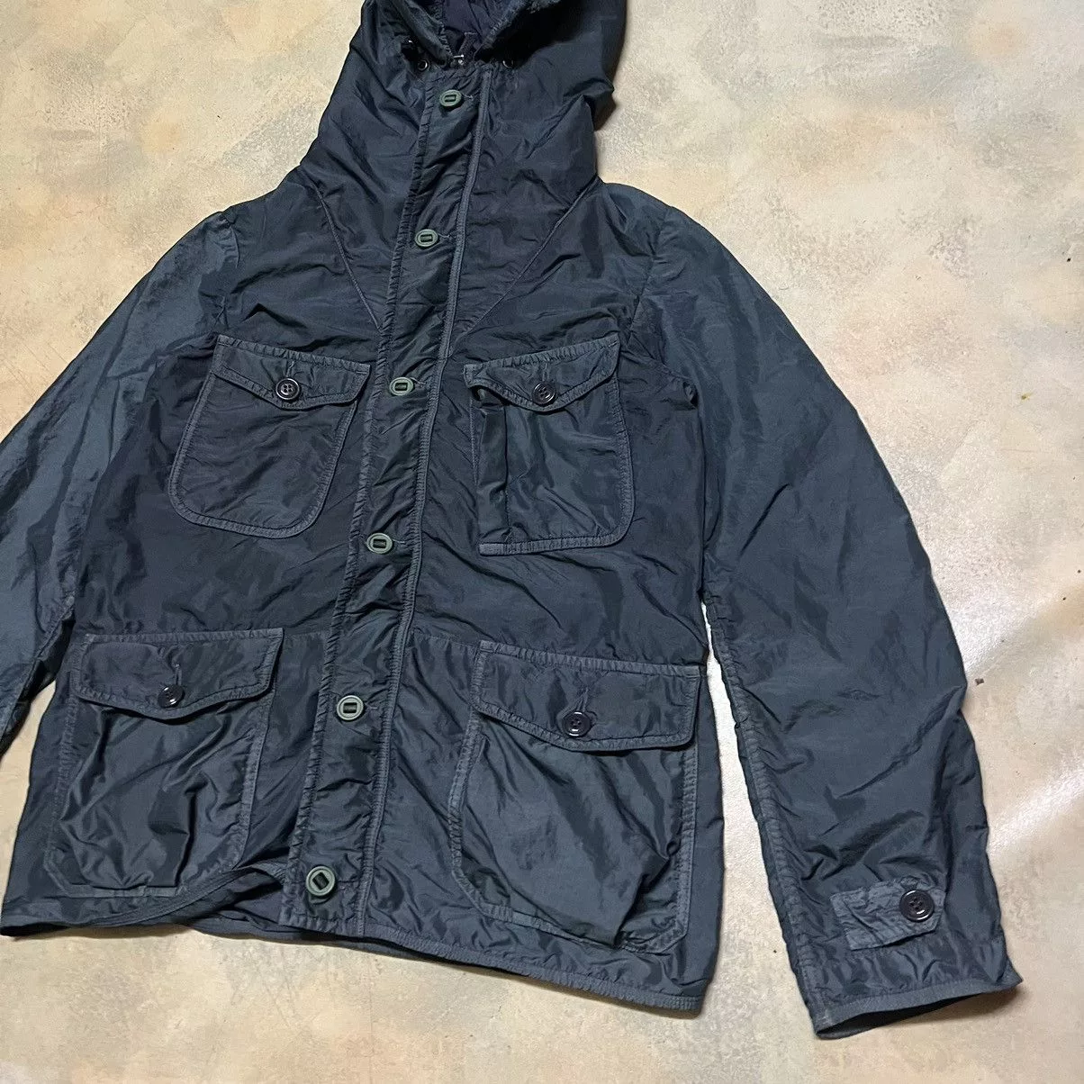 Japanese Brand Light Jackets Japanese Brand Hippocampus Multipockets Light Jacket Green Streetwear