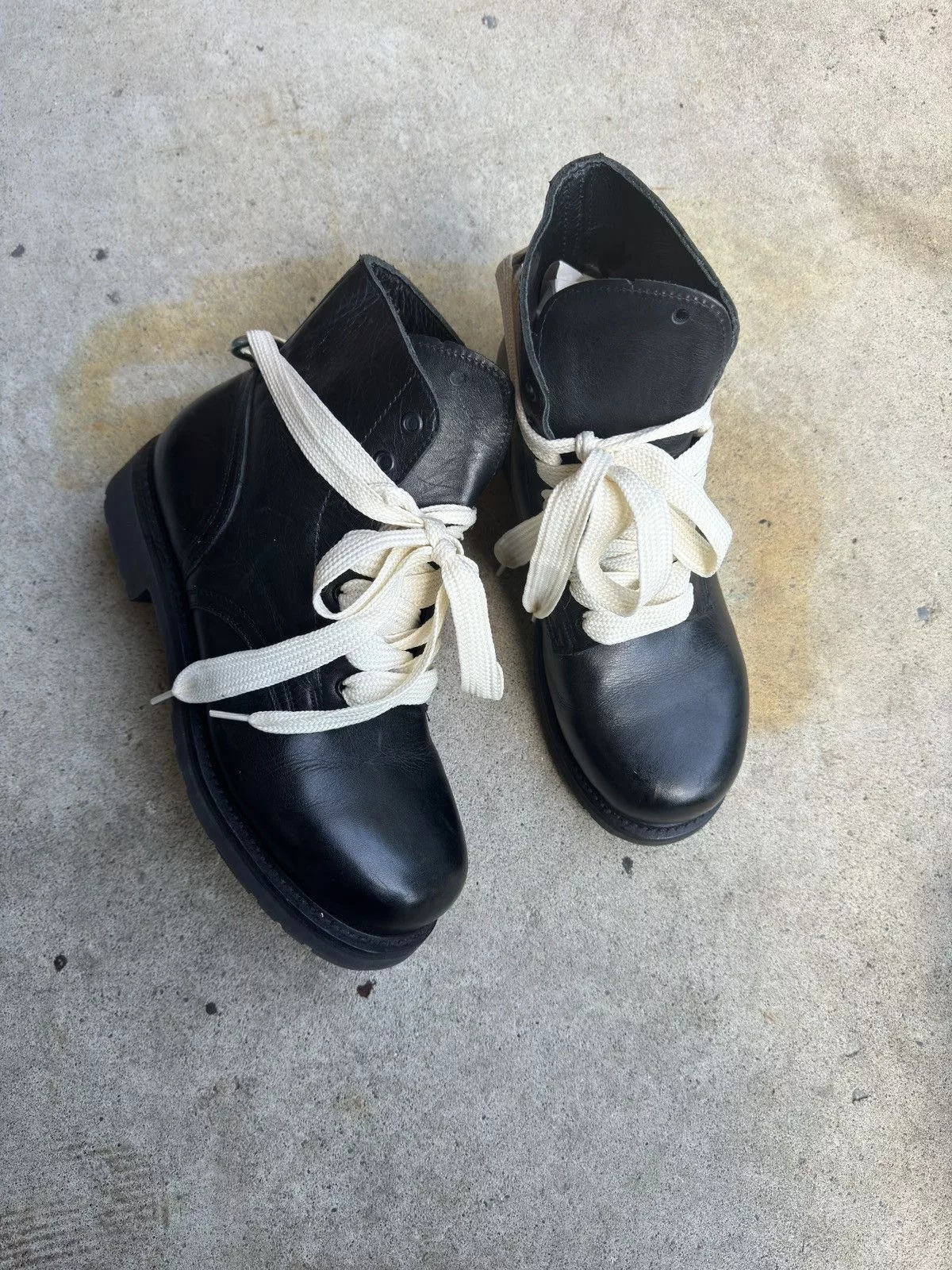 Other Boots Other 1980s Vintage Leather Combat Ankle Boots Black