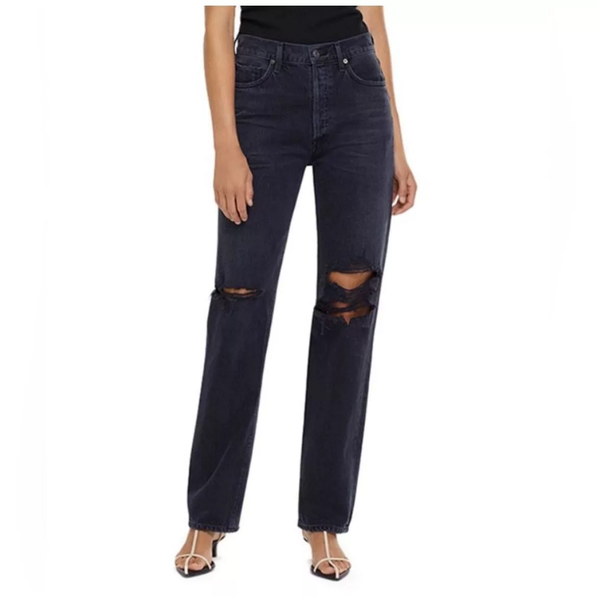 Agolde Jeans AGOLDE Los‎ Angeles Black Distressed Jeans ( 26 )