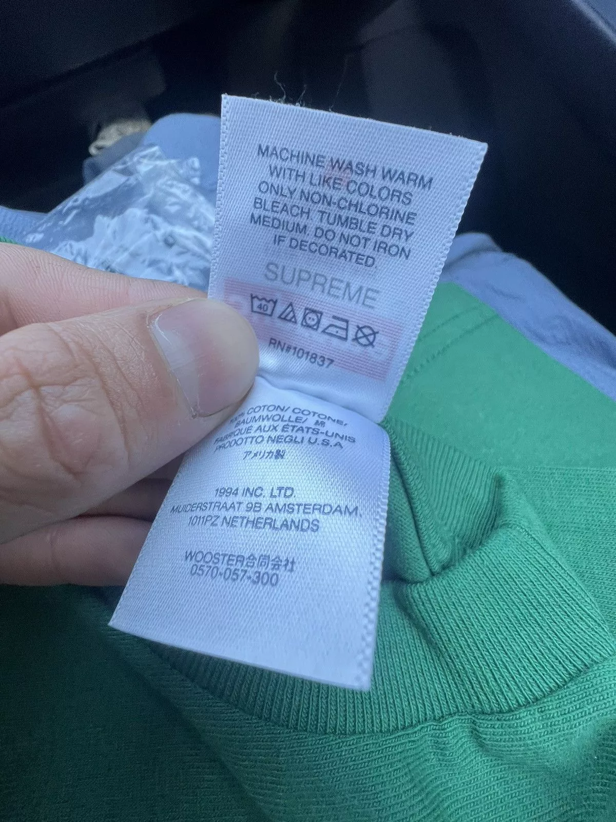 Supreme Short Sleeve T Shirts Supreme backwards Tee Green