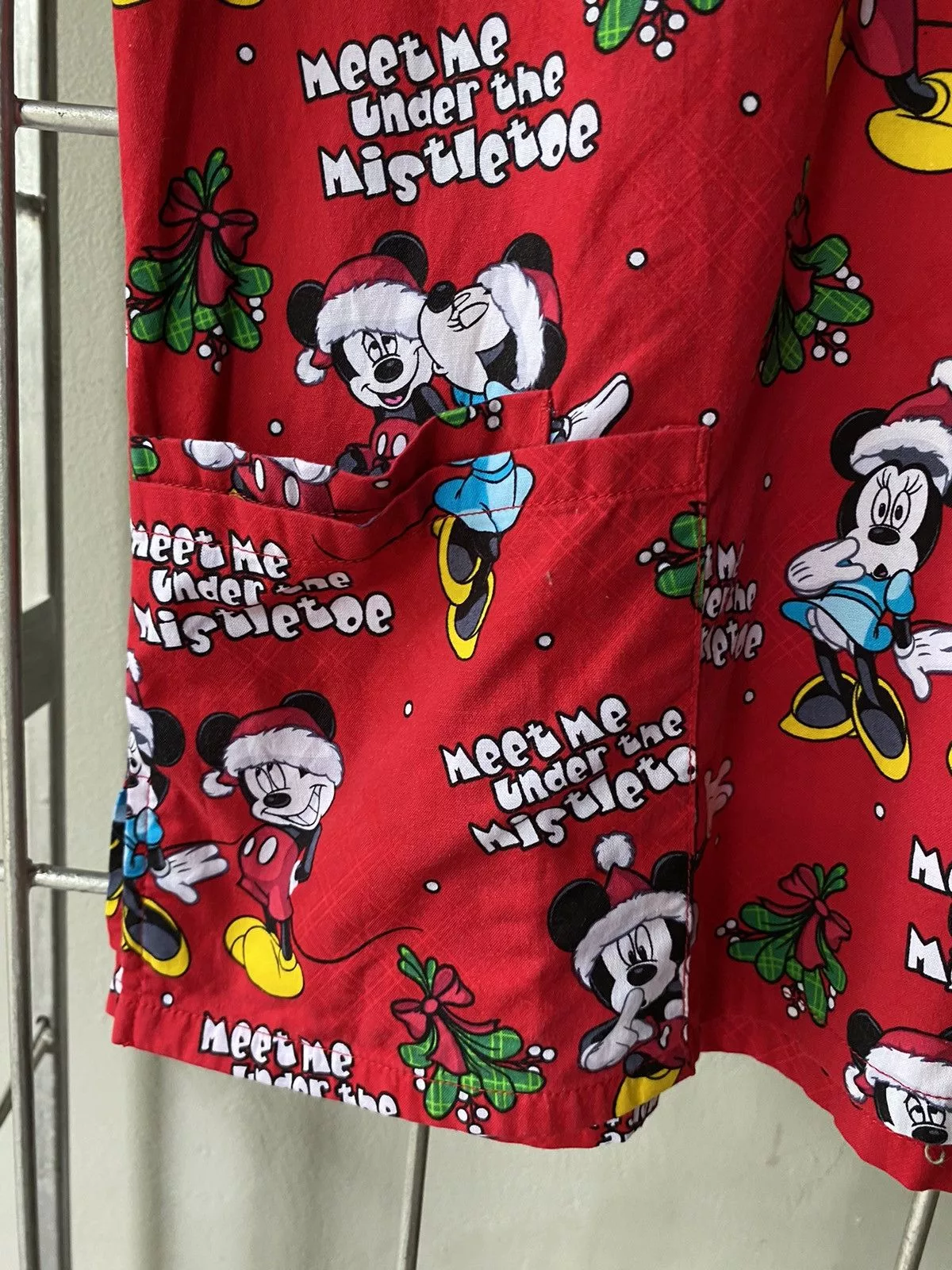 Mickey Mouse Blouses Mickey Mouse vintage v neck blouse Red