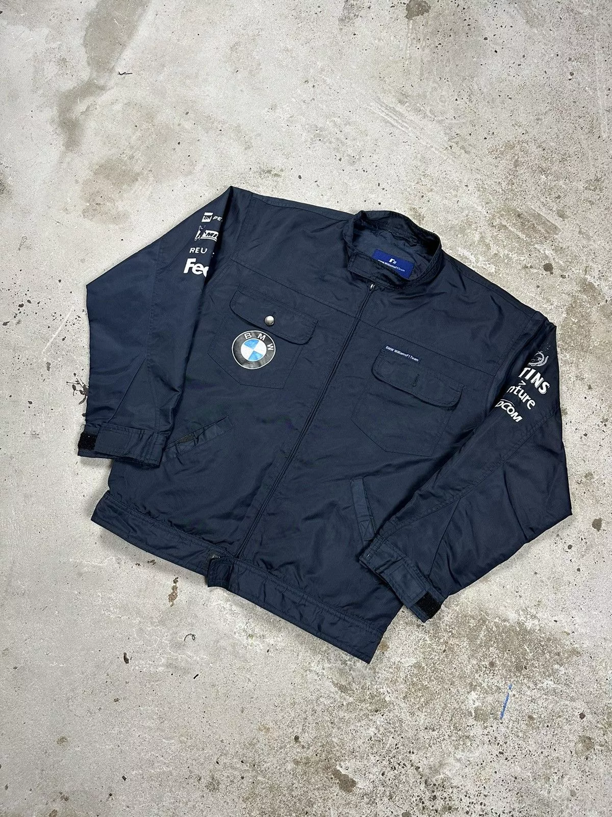 BMW Light Jackets BMW × Vintage Vintage Y2K BMW Compaq Trashed Racing Jacket Blue