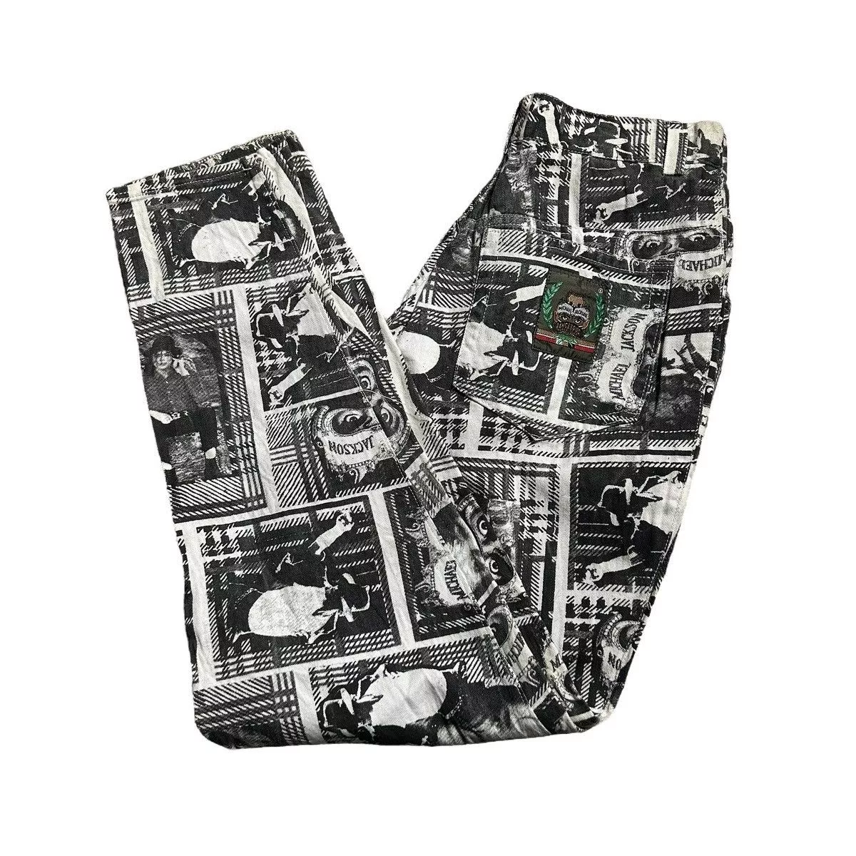 Michael Jackson Pants Vintage Michael Jackson Print Pants White