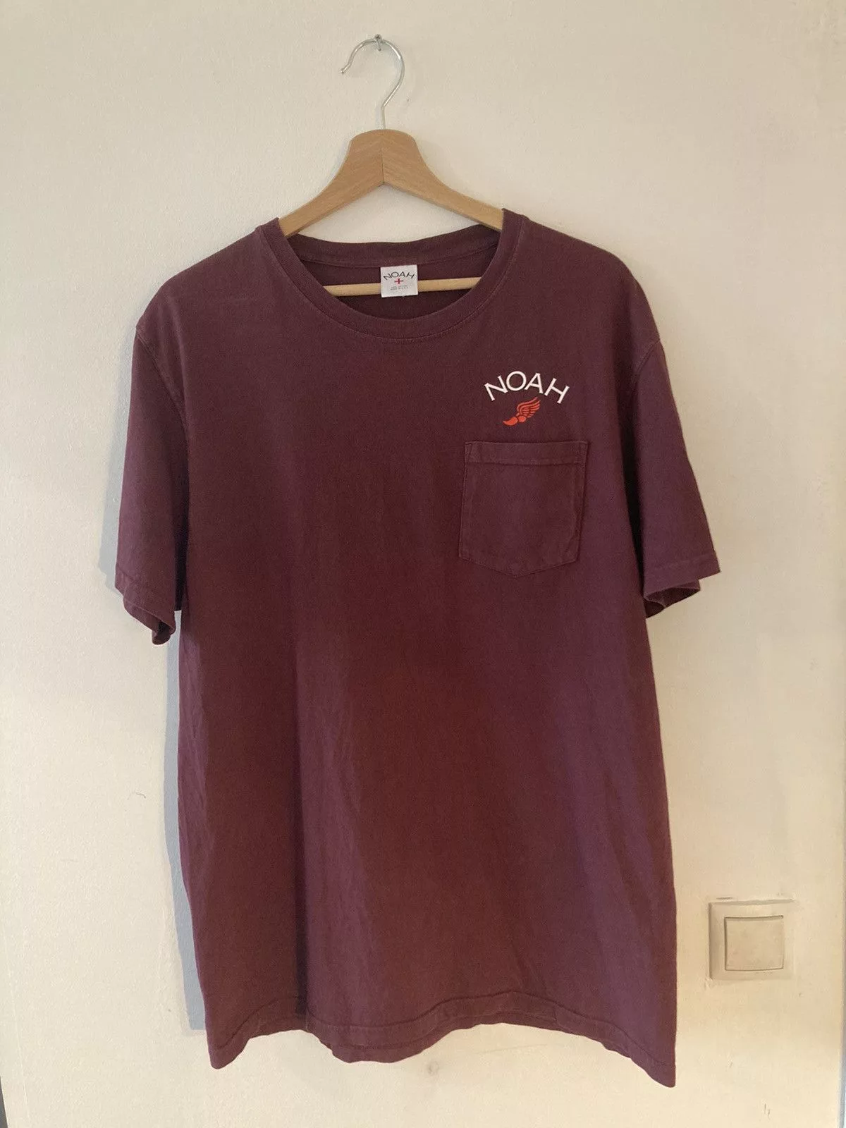 Noah Short Sleeve T Shirts Noah NYC burgundy T-shirt Large Red