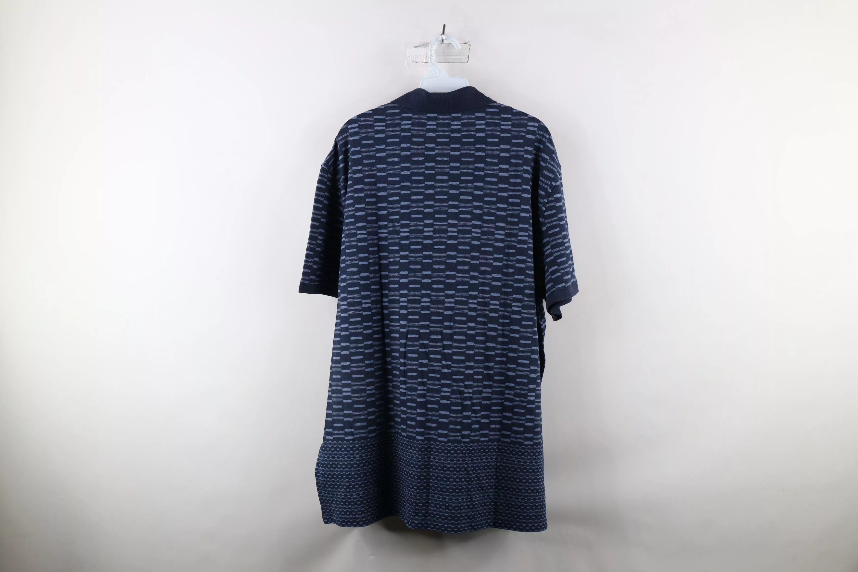 Express Polos Express × Vintage New Express Geometric Knit Stretch Collared Golf Polo Shirt Multi