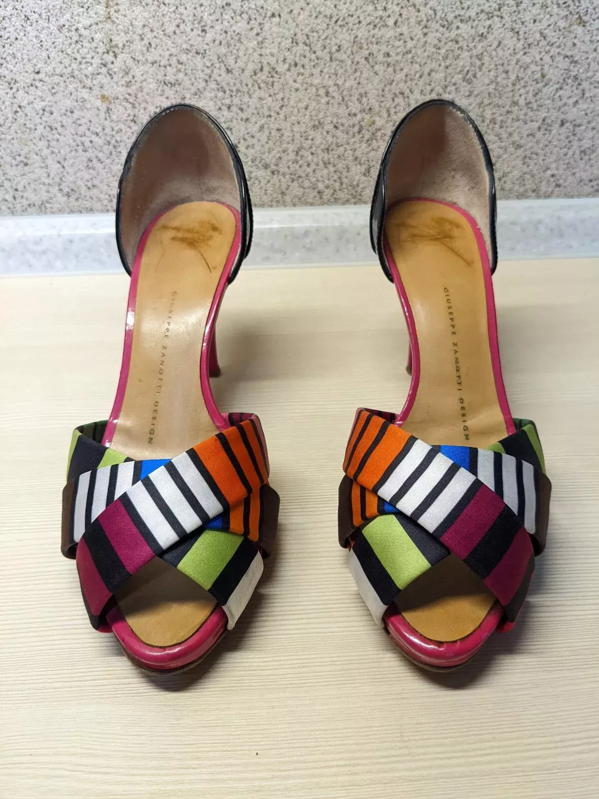 Giuseppe Zanotti Heels GIUSEPPE ZANOTTI DESIGN LEATHER MULES SIZE 36.5 Multi