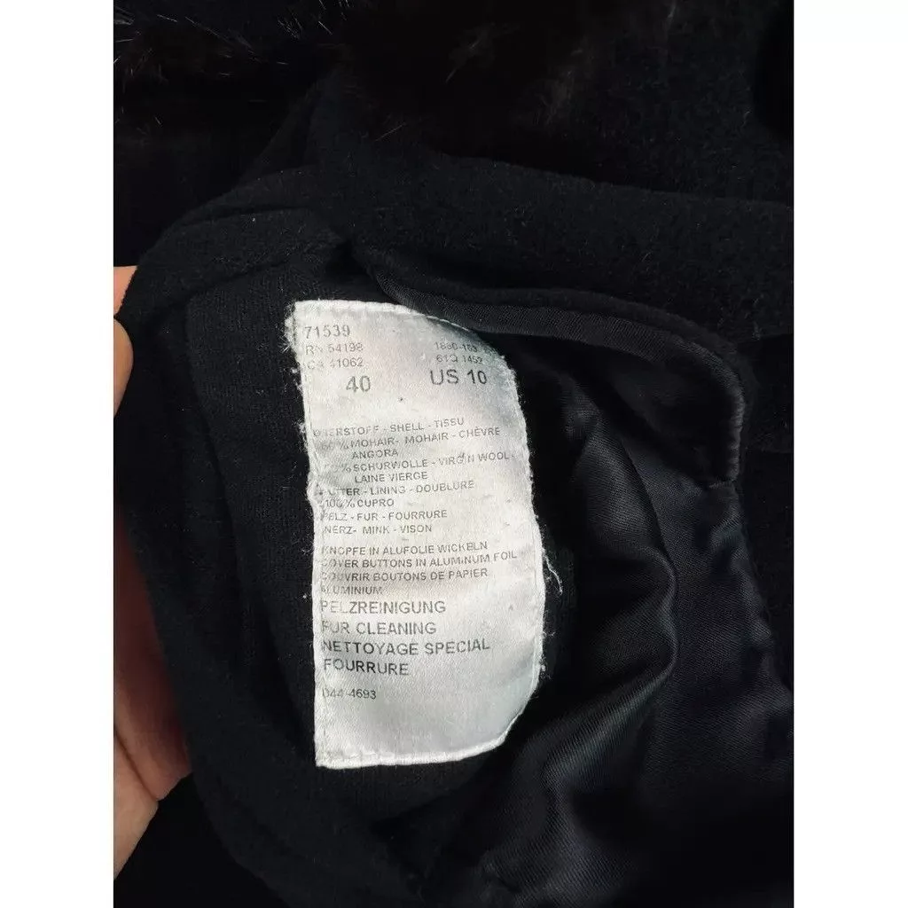 Bogner Coats Bogner Wool Coat Black Size 40 fit M/L