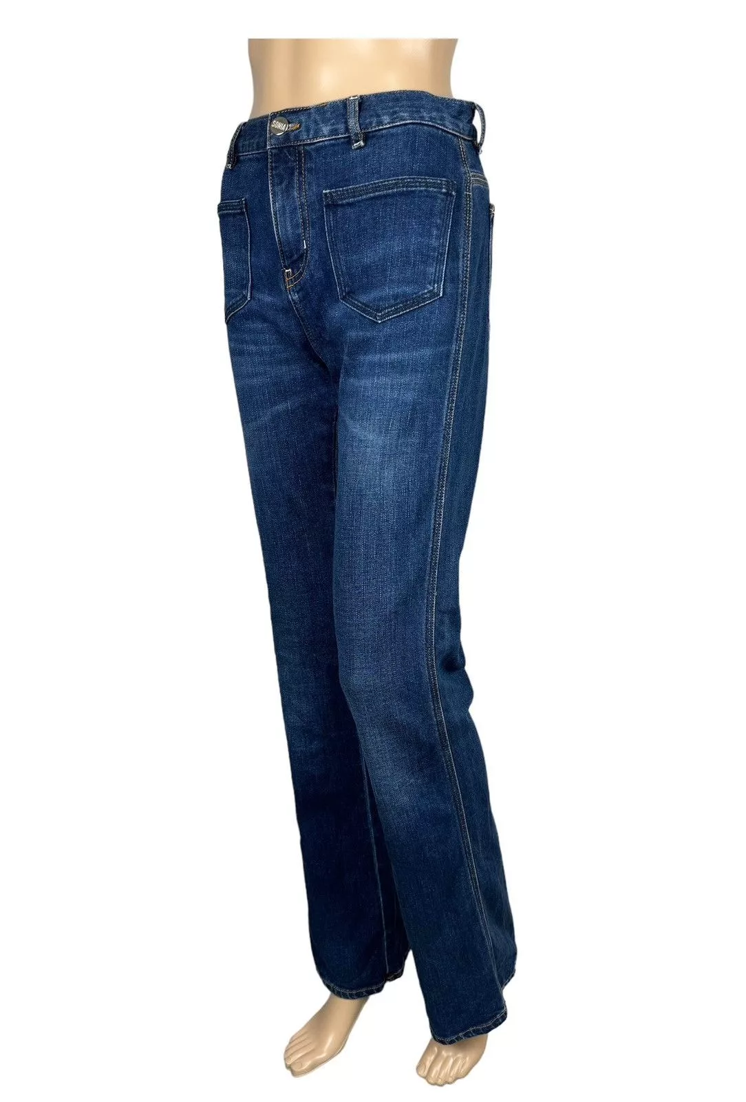 Sonia Rykiel Jeans Sonia Rykiel Bootcut Jeans Embroidered Logo size 36 Blue