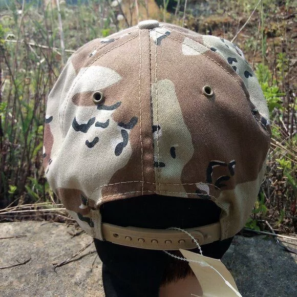 Vintage Hats Vintage NWT DS Operation Desert Storm Camouflage Snap Back Hat Brown Streetwear