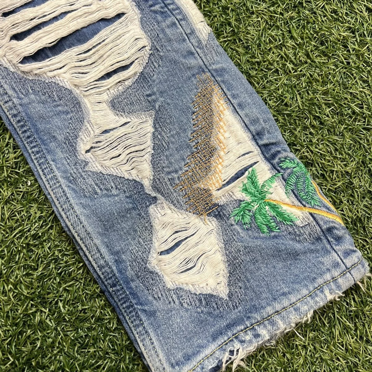 Vlone Denim Vlone palm tree denim Blue