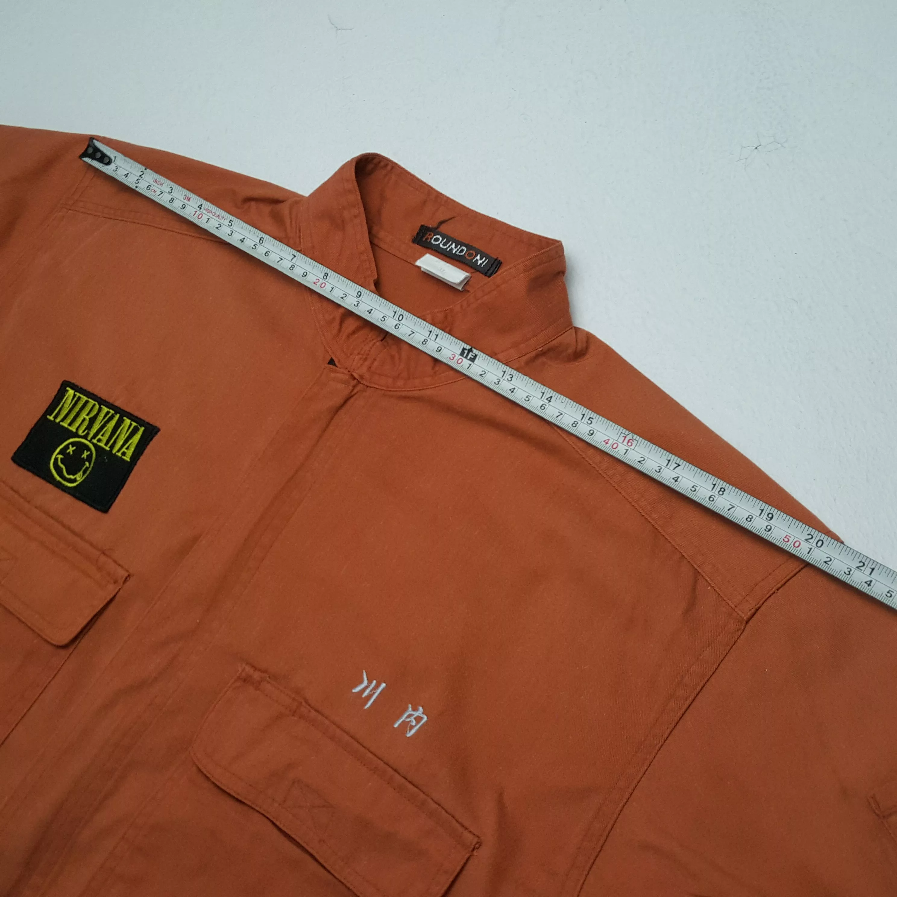 Nirvana Light Jackets Nirvana × Vintage Vintage NIRVANA MICHELIN Japanese Style Coverall Jacket Orange