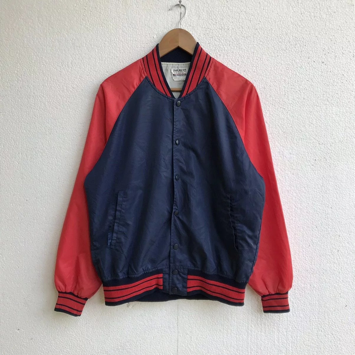 Descente Light Jackets Descente Varsity Jacket Blue Vintage