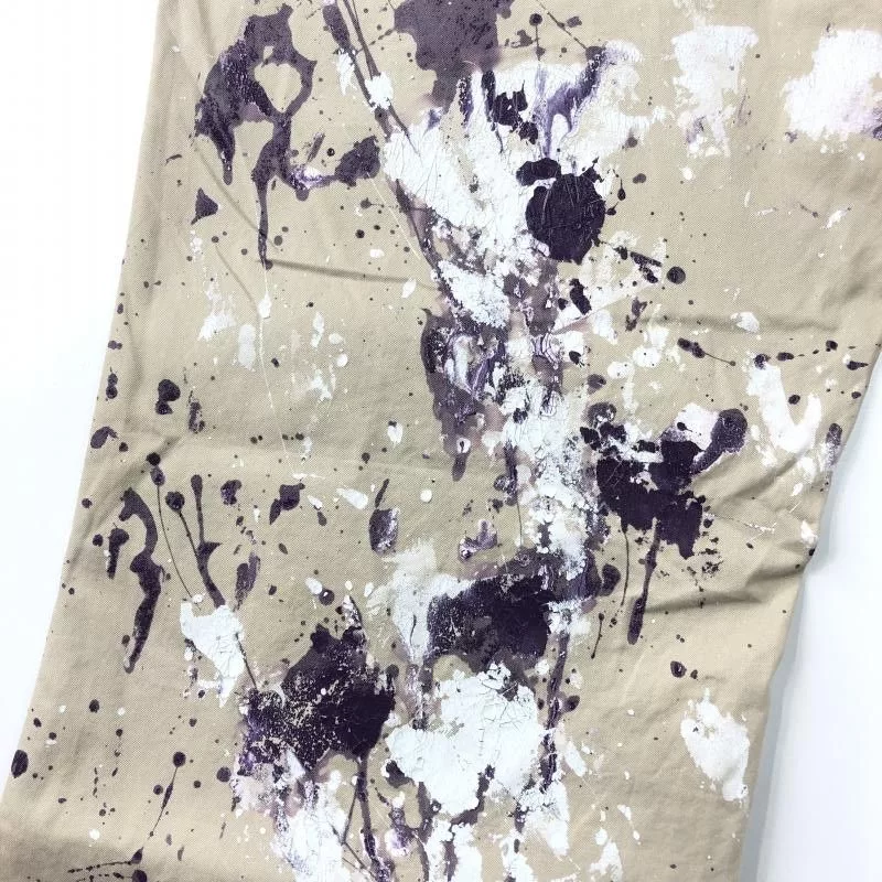 Needles Cropped Pants Paint Design Long Beige