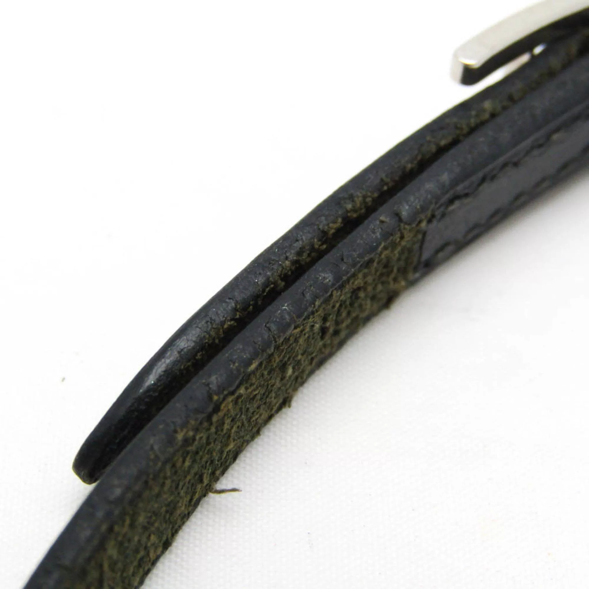 Hermes Bracelets Hermes Hapi Choker Leather,Metal Bangle Black,Silver