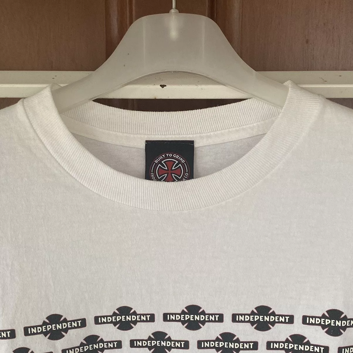 Independent Truck Co. Short Sleeve T Shirts Independent Truck Co. × Thrasher Independen Truck x Thrasher Pentagram Skategoat Cross Shirt White