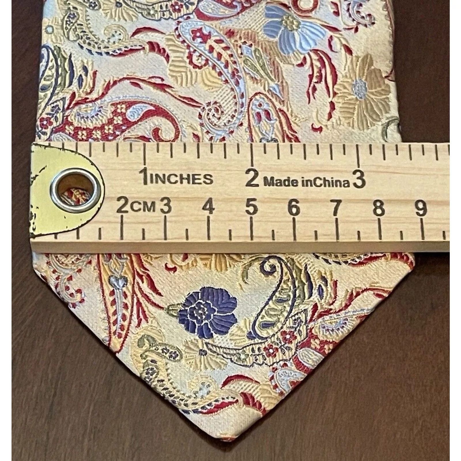 Neiman Marcus Ties Pocketsquares Neiman Marcus Gold Red Hand Made 100% Silk Made In Italy Multi