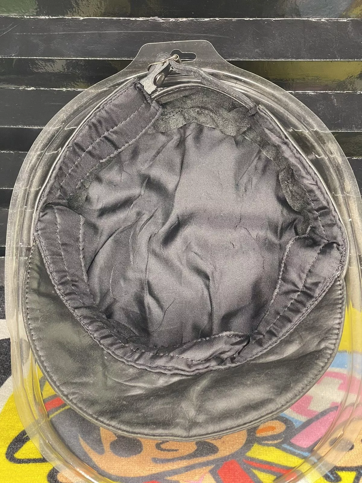 Leather Hats BLACK LEATHER HAT NEWSBOY