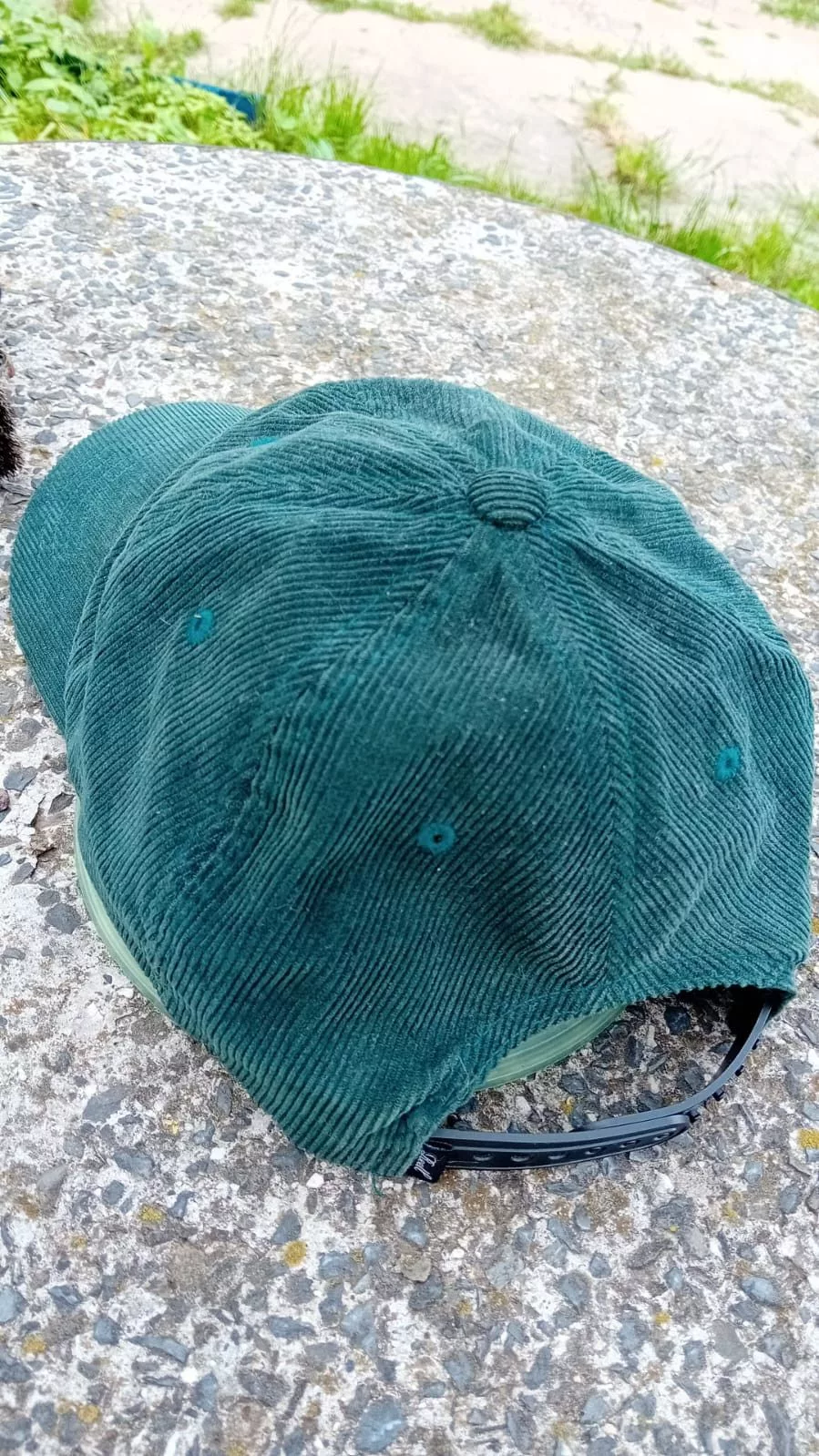 Other Hats Other Reell Single Script Courduroy Hat Dark Green Ribcord cap Streetwear