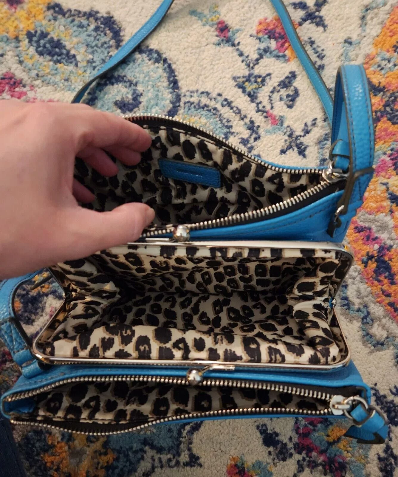 Nine West Other Blue Nine West Square Crossbody Purse