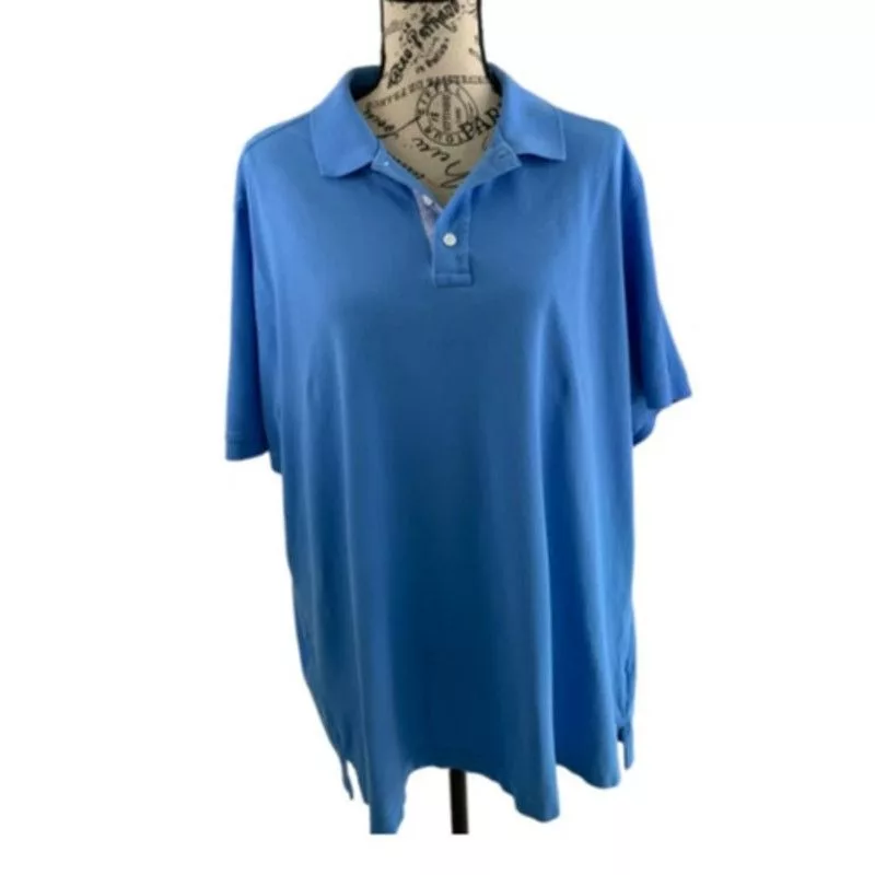 Nordstrom Polos *Nordstrom Men’s Shop Polo XL Blue Pullover Soft 100% Cotton