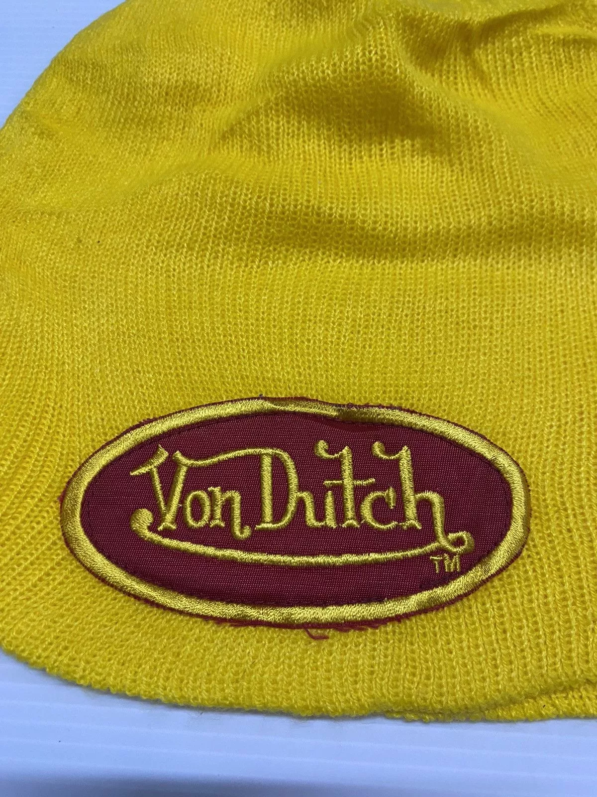 Von Dutch Hats Von Dutch Patches Beanie Hat Yellow