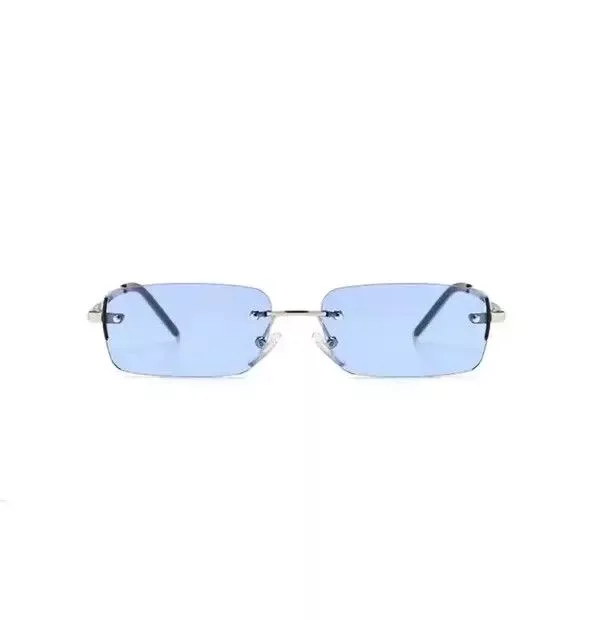 Vintage Sunglasses Rimless Blue