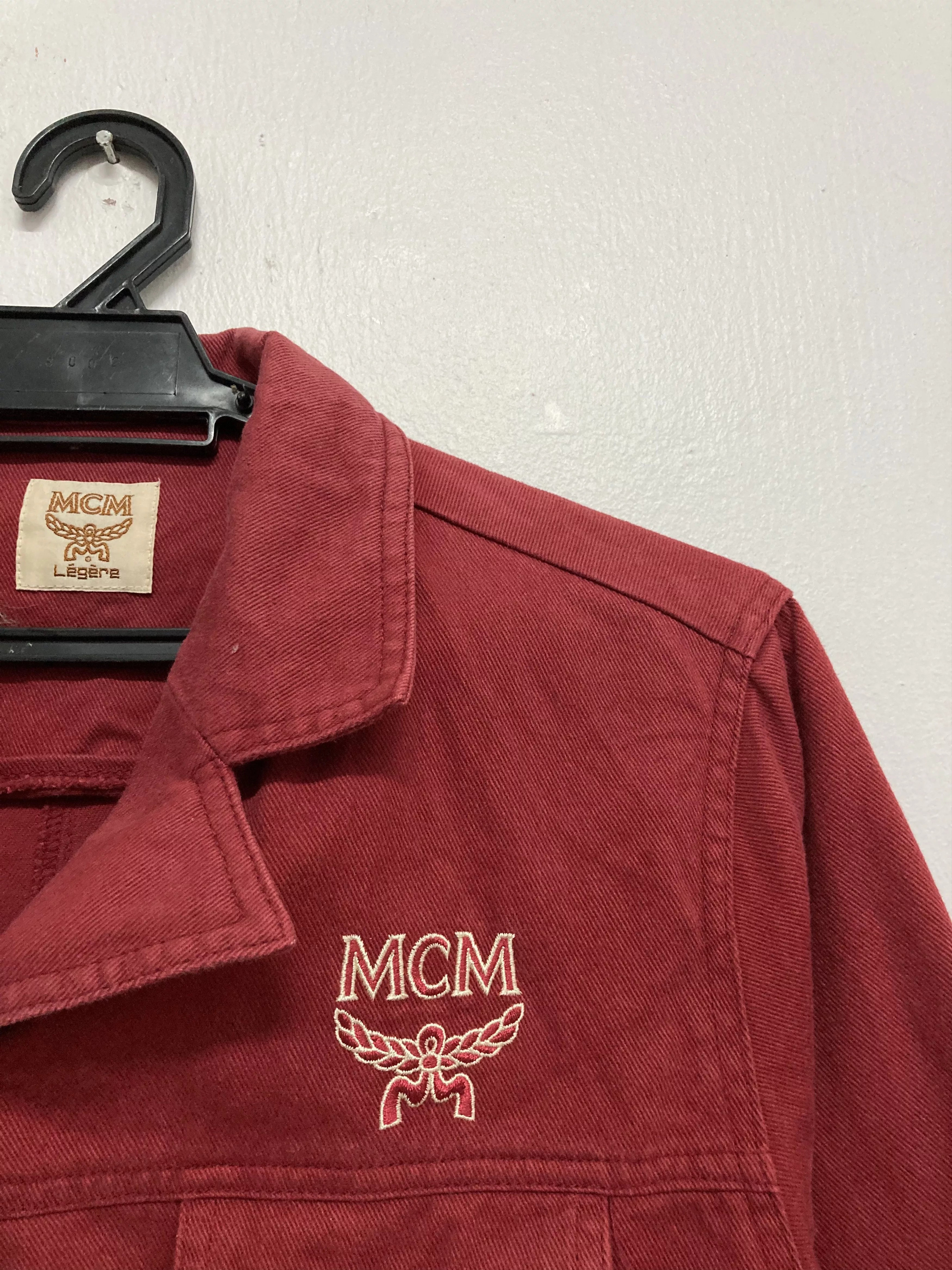 MCM Denim Jackets MCM Denim Jacket Truckle Red
