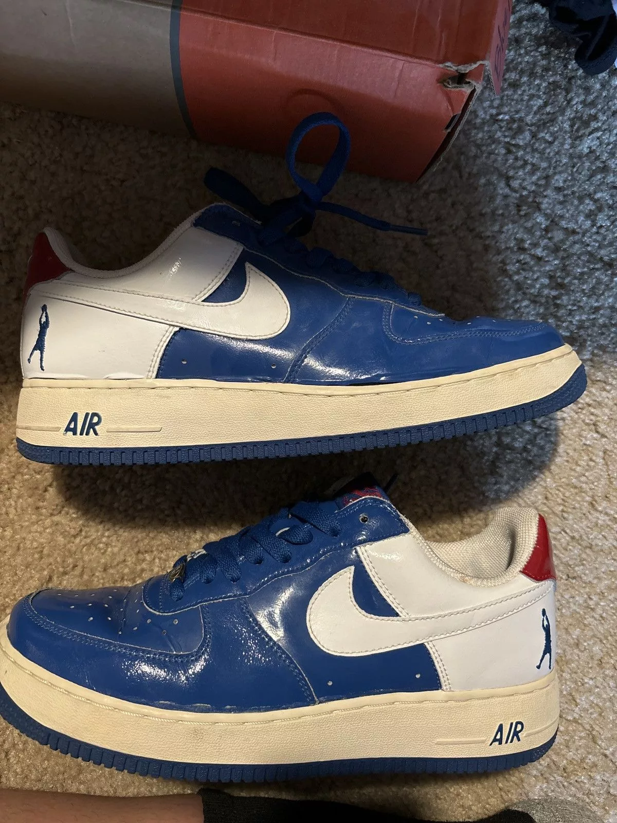 Nike Low Top Sneakers Nike Air Force 1 Sheed 9.5 pistons 2006 Blue